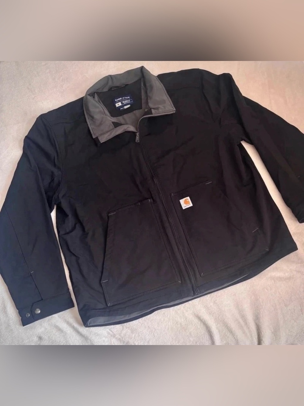 Carhartt Super Dux Men's Full Zip Relaxed Jacket Black/Gray XL OJ5534-M Workwear